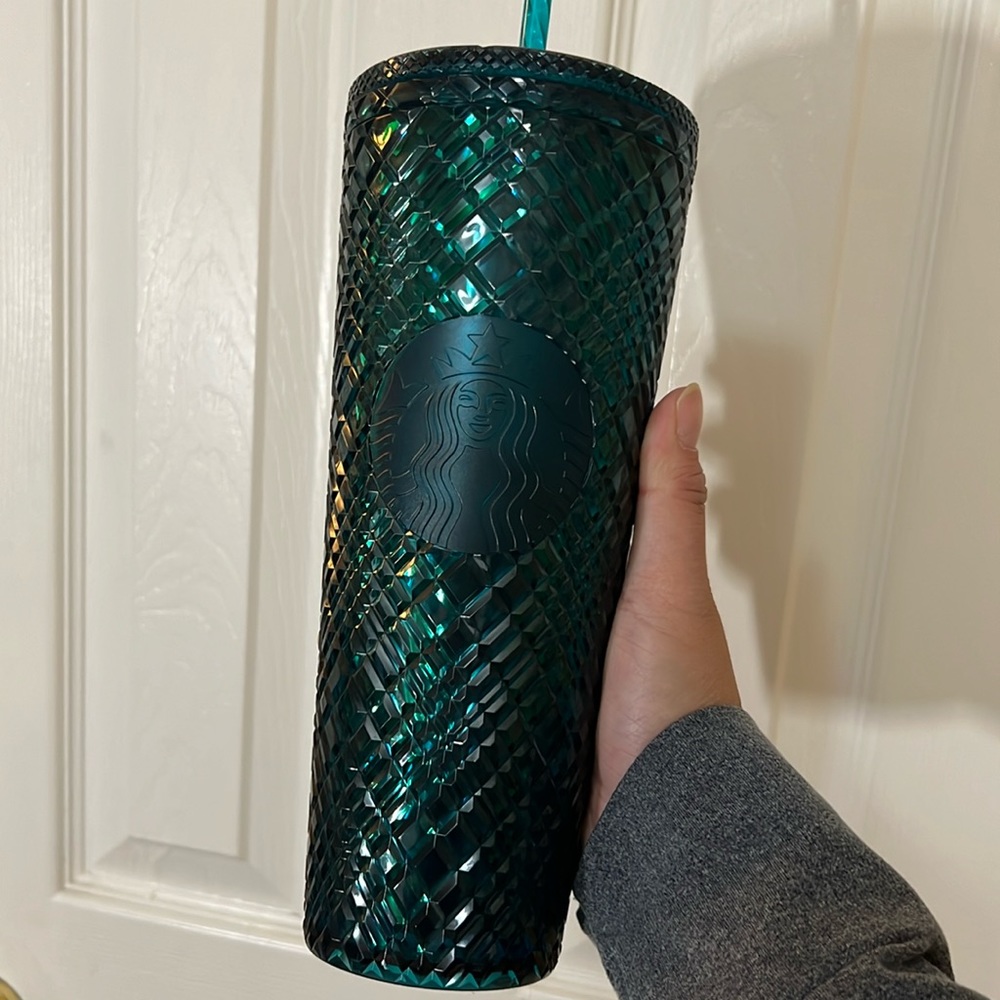 Starbucks Holiday Limited Edition 2021 Jeweled Green Blue 24oz Venti Tumbler